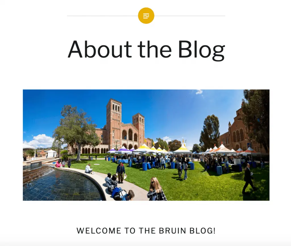 Homepage del blog UCLA Bruin.