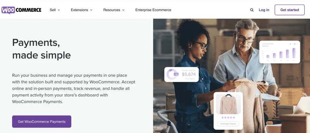 Pagina iniziale di WooCommerce Payments
