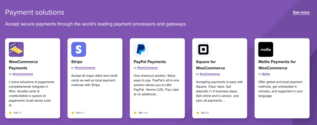 Un elenco di plugin per gateway di pagamento compatibili con WooCommerce
