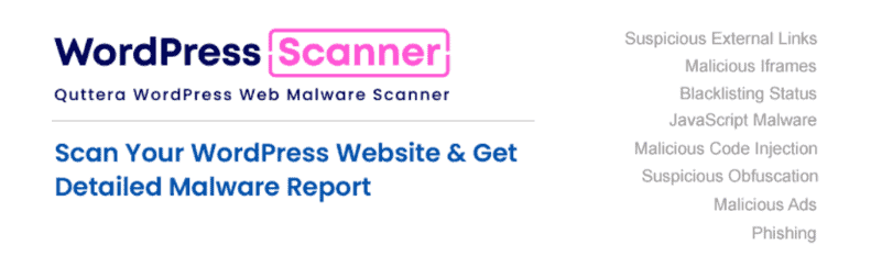 Banner di Quttera WordPress Web Malware Scanner