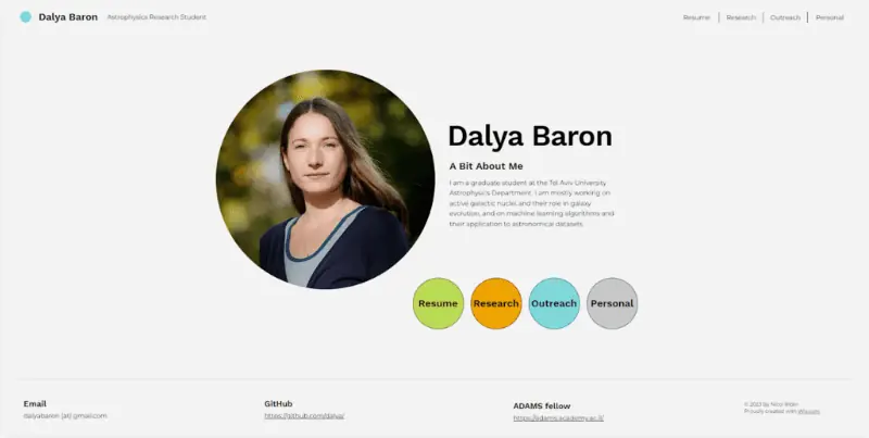 Homepage di Dayla Baron