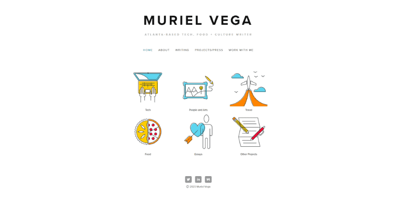 Homepage di Muriel Vega