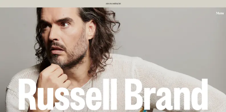 Homepage di Russell Brand